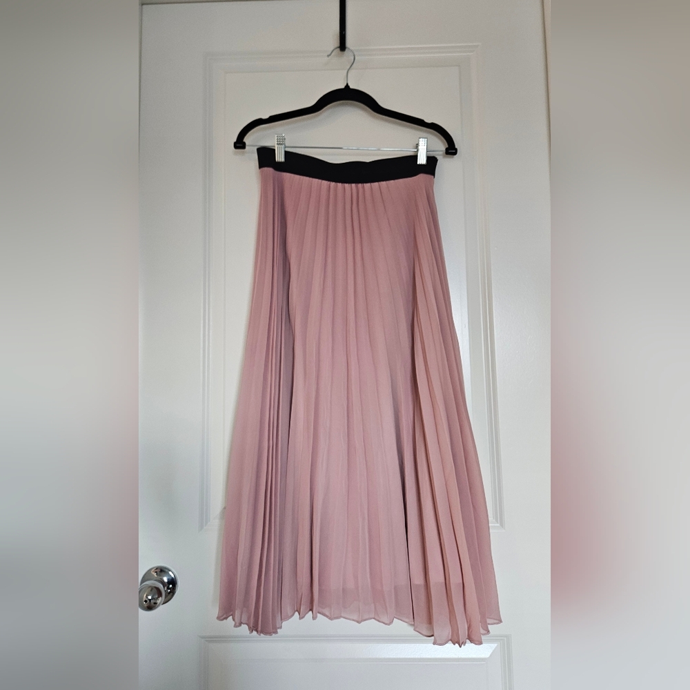 Shinestar Pink A-Line Pleated Skirt
